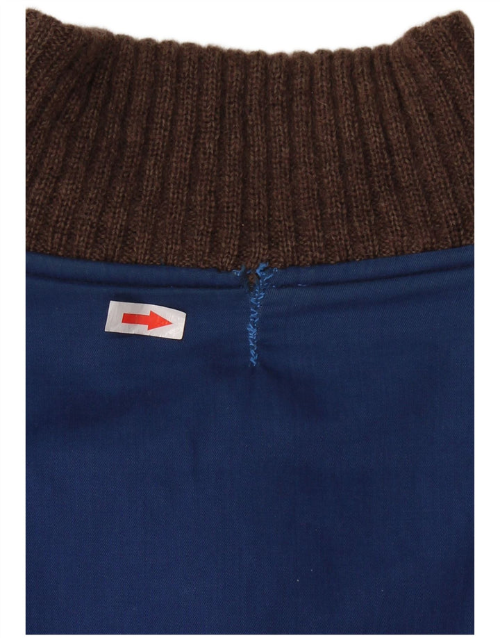 Maglione cardigan reversibile da uomo VINTAGE XL Marrone Fair Isle