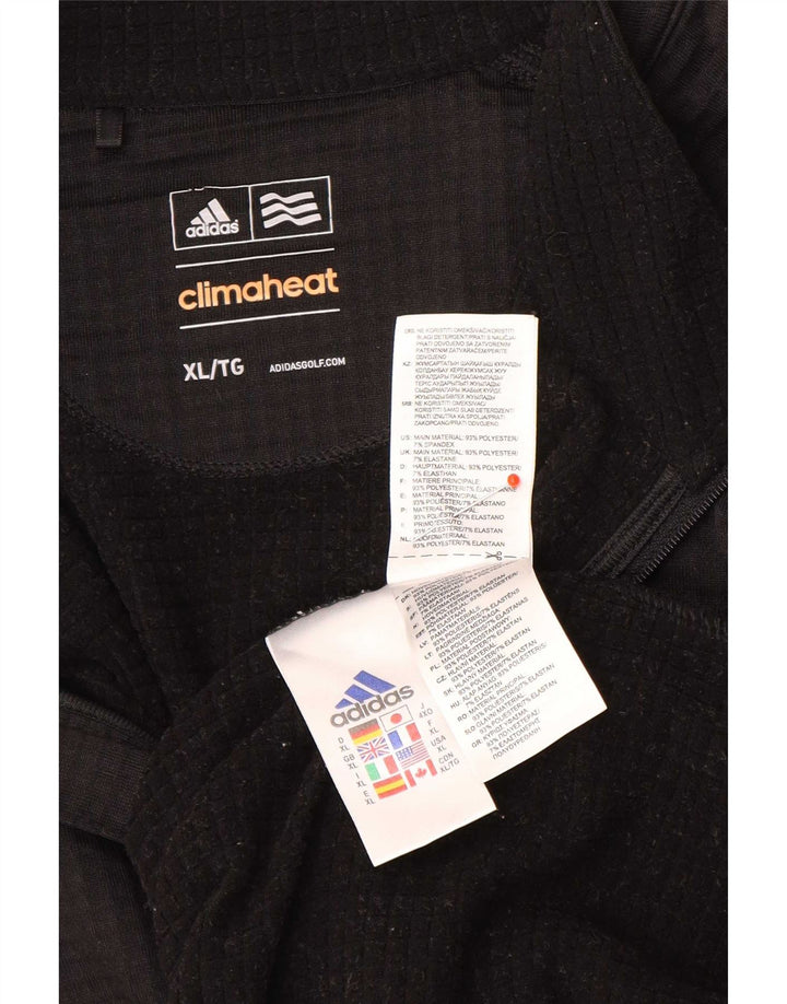 Adidas Uomo Climaheat Zip Collo Pullover Tuta Top XL Poliestere Nero