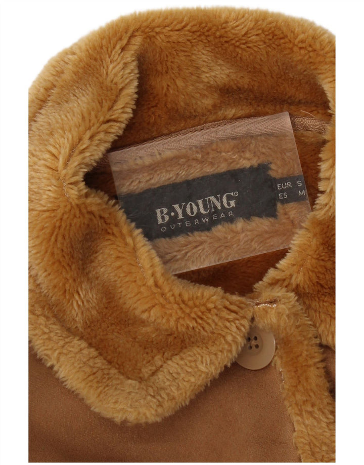 B.YOUNG Womens Sherpa Jacket UK 10 Small Beige