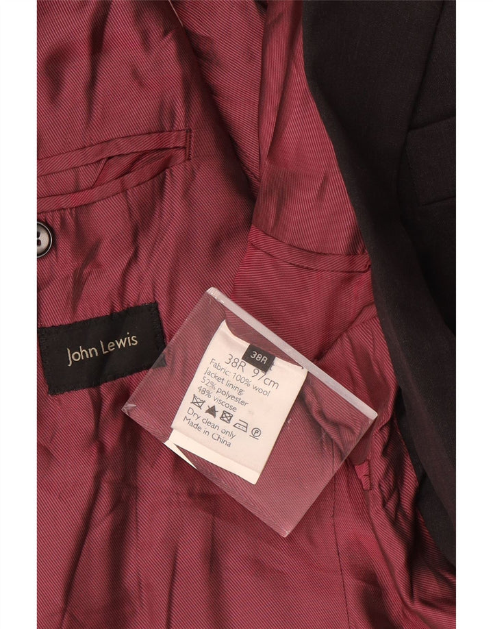 Giacca blazer da uomo a 2 bottoni John Lewis UK 38 Lana grigio medio