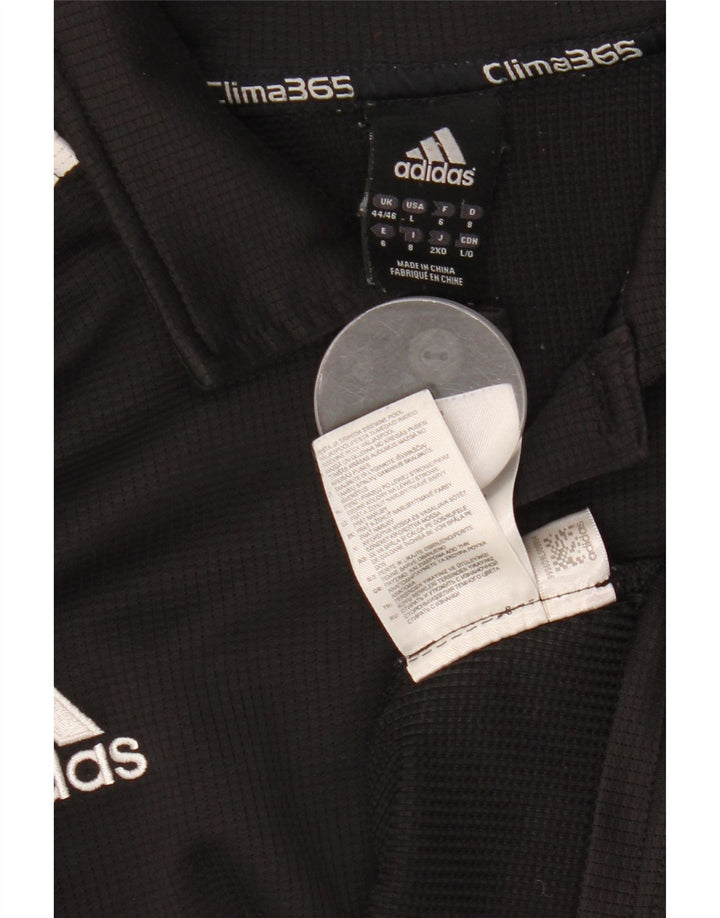 Polo ADIDAS da uomo neozelandese UK 44/46 Large Black Colourblock