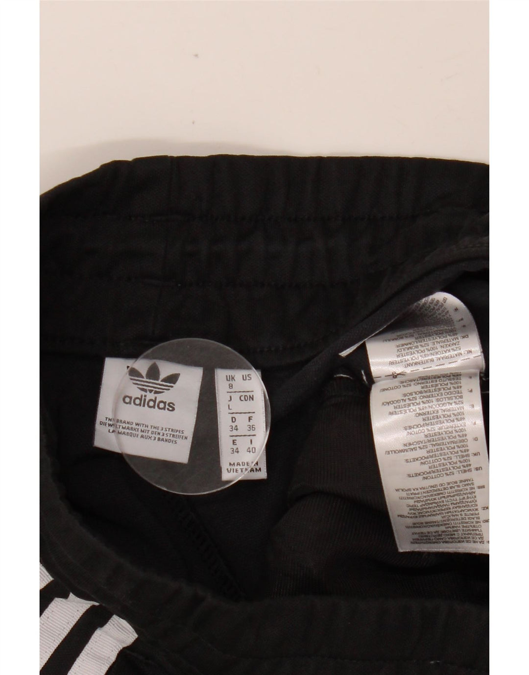 Pantaloni da tuta da donna ADIDAS UK 8 piccoli in cotone nero