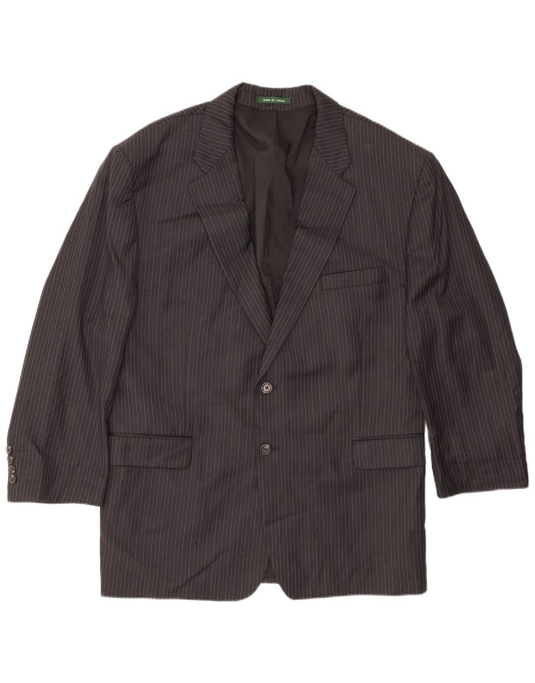 Giacca blazer da uomo a 2 bottoni Ralph Lauren UK 42 XL lana gessata nera