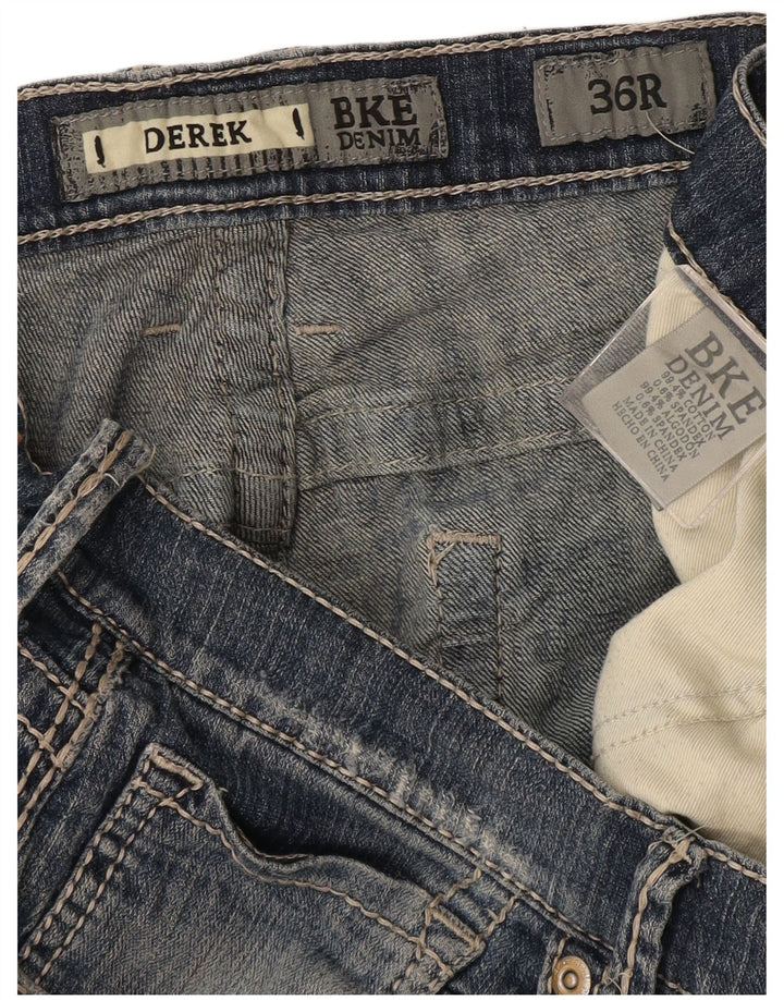 Jeans da uomo Derek Bootcut BKE W36 L31 cotone blu navy