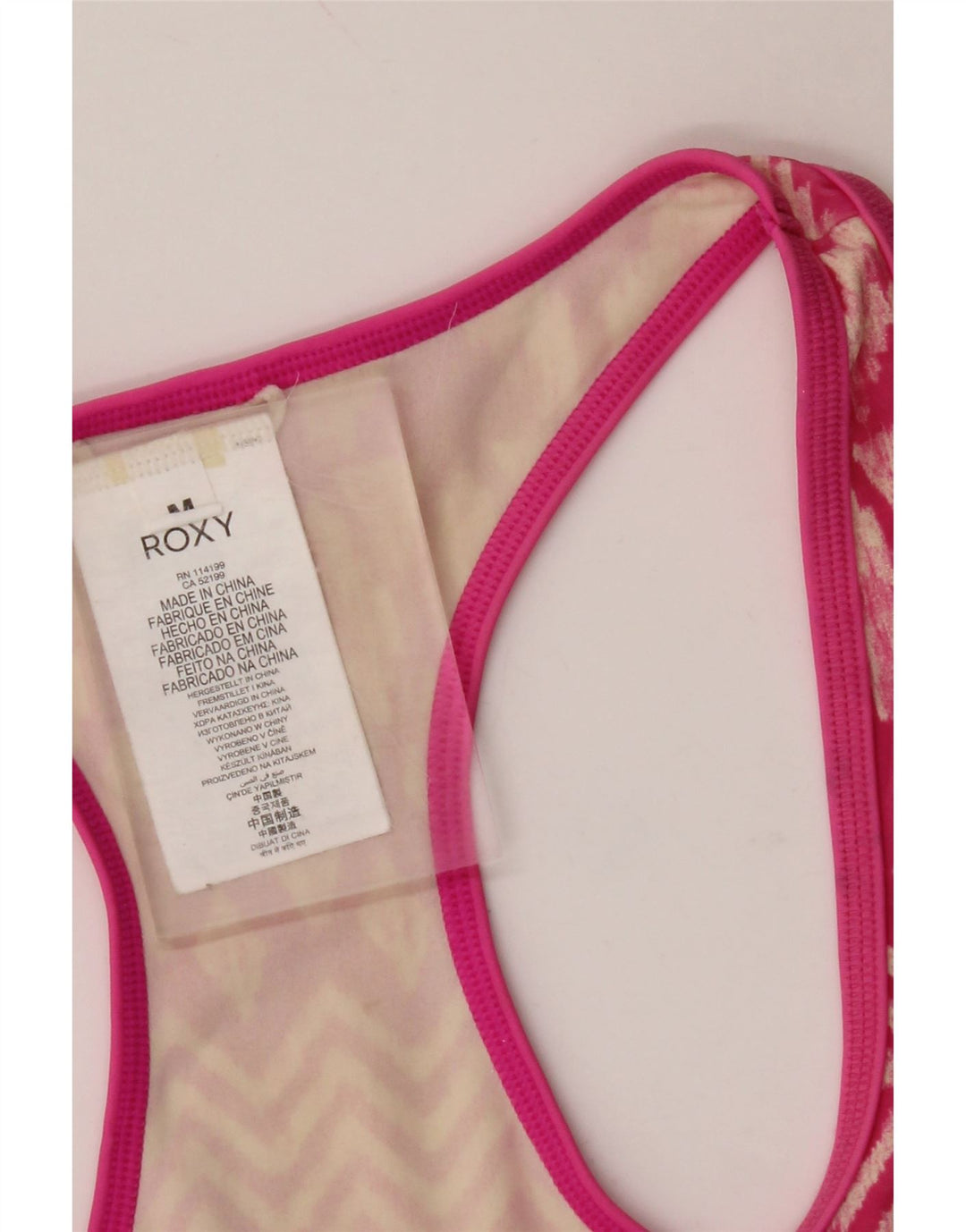 Canotta da donna ROXY UK 12 Poliammide Ikat rosa medio