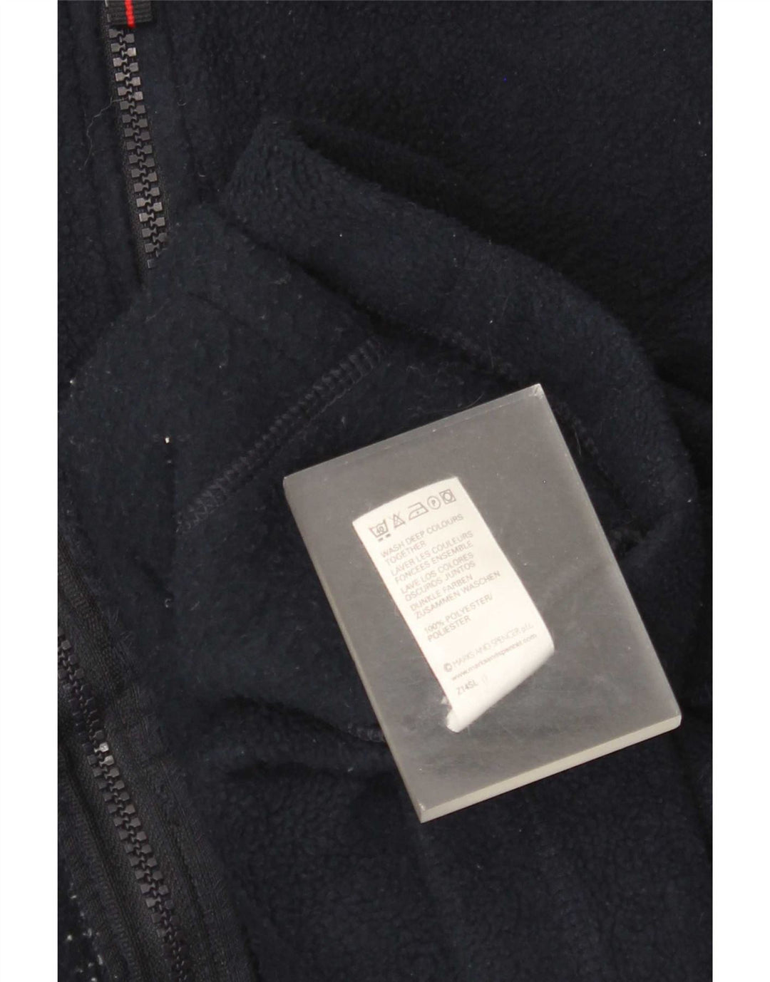 Gilet in pile da uomo Marks & Spencer UK 42 XL poliestere blu navy