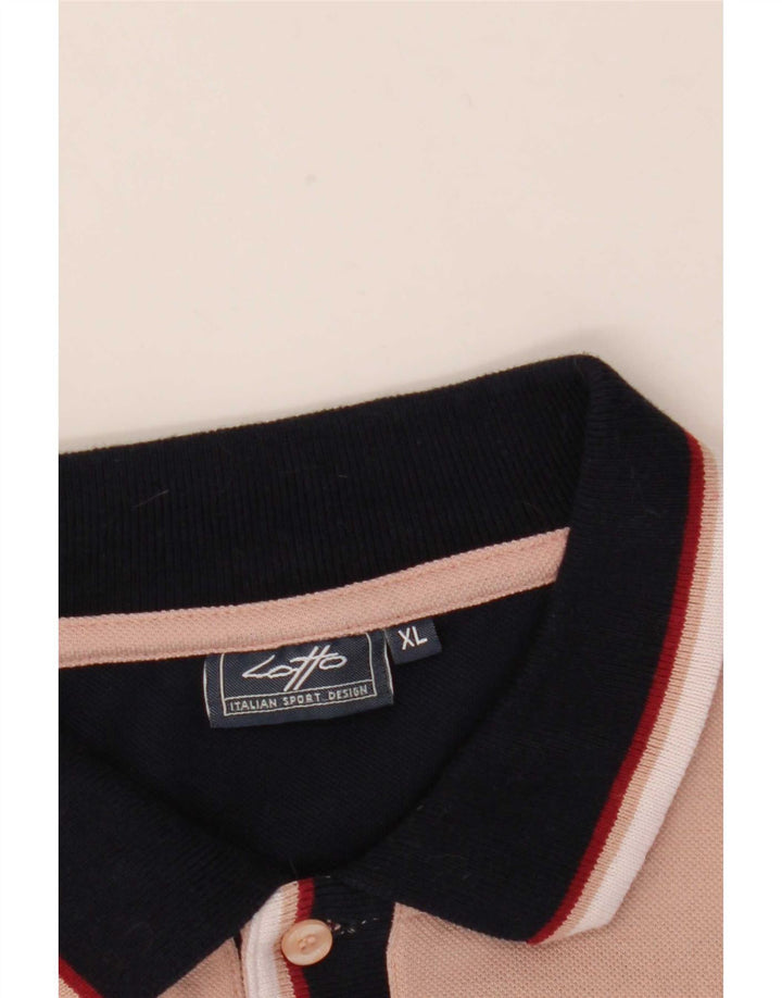 Polo da uomo Lotto XL color block rosa