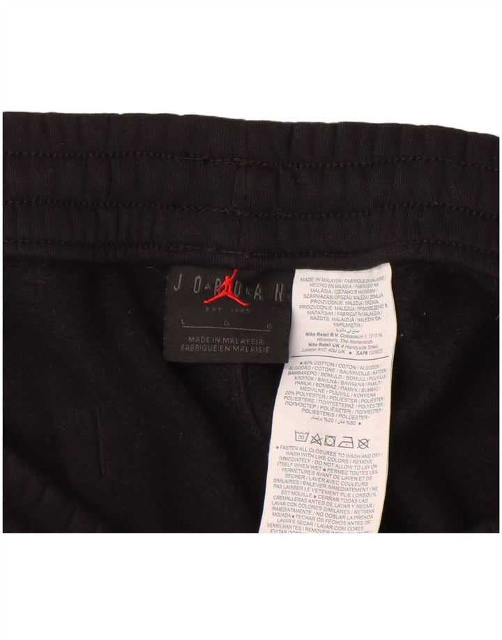 JORDAN Pantaloni da tuta con grafica da uomo Paris, pantaloni da jogging, grandi, in cotone nero