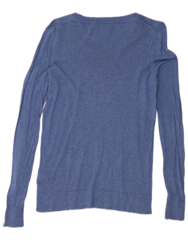 Maglione maglione con scollo a barca da donna Tommy Hilfiger UK 10 piccolo cotone blu
