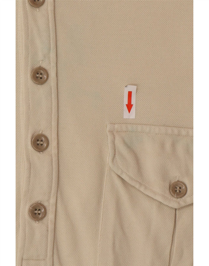 Polo Armani Jeans da uomo di colore bianco sporco medio