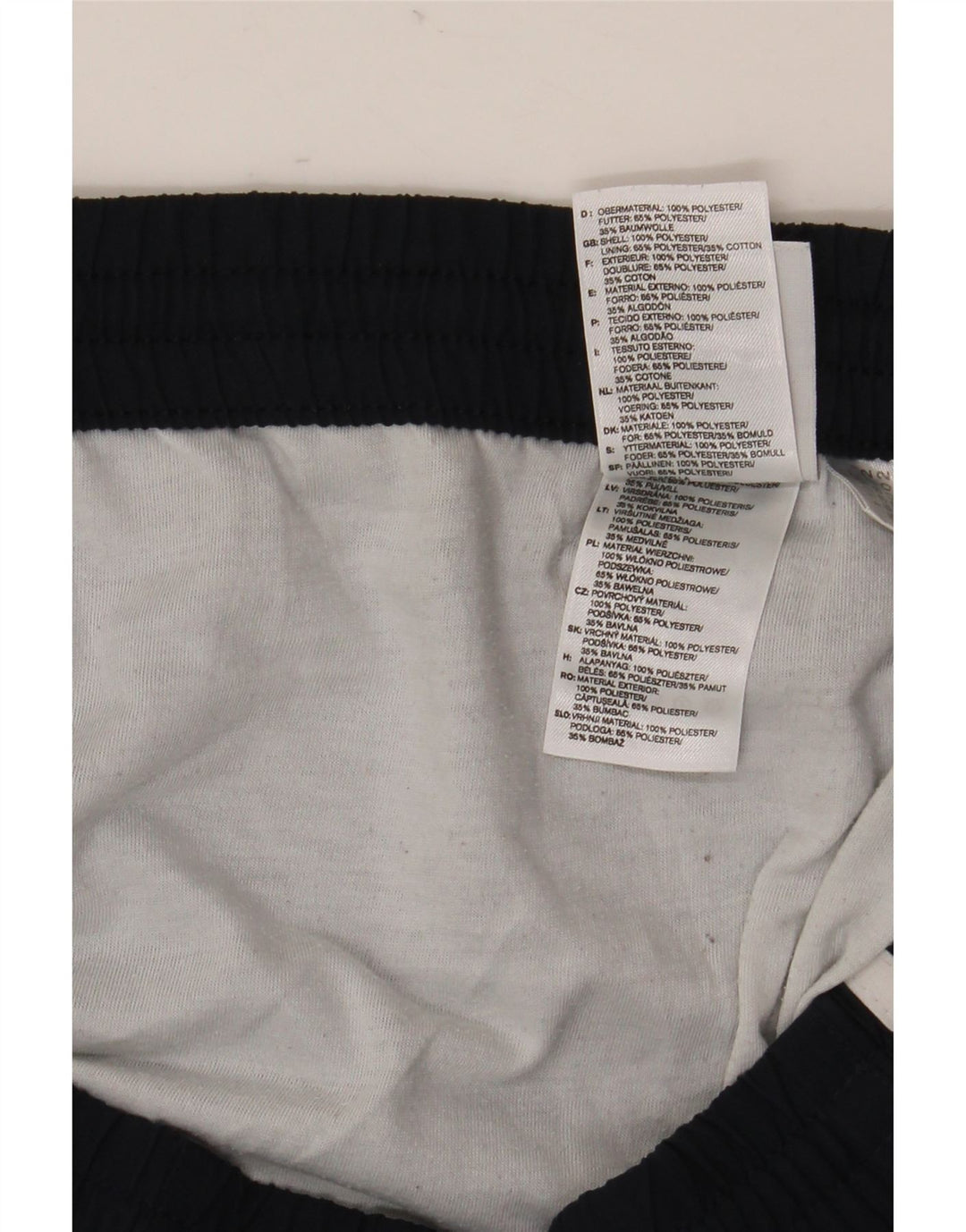 Pantaloncini sportivi da uomo Adidas grandi in poliestere nero