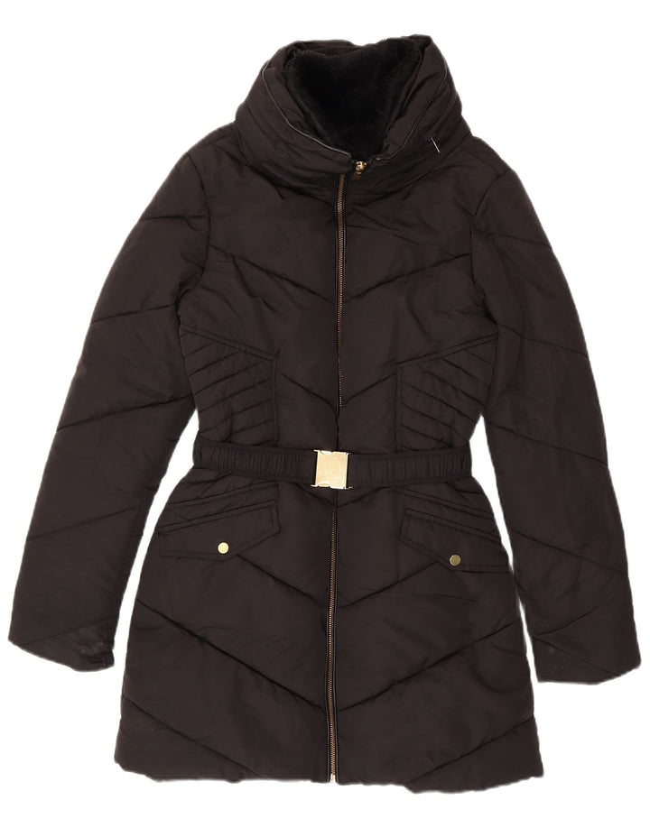 OASIS Womens Oversized Padded Coat UK 6 XS Black Polyester