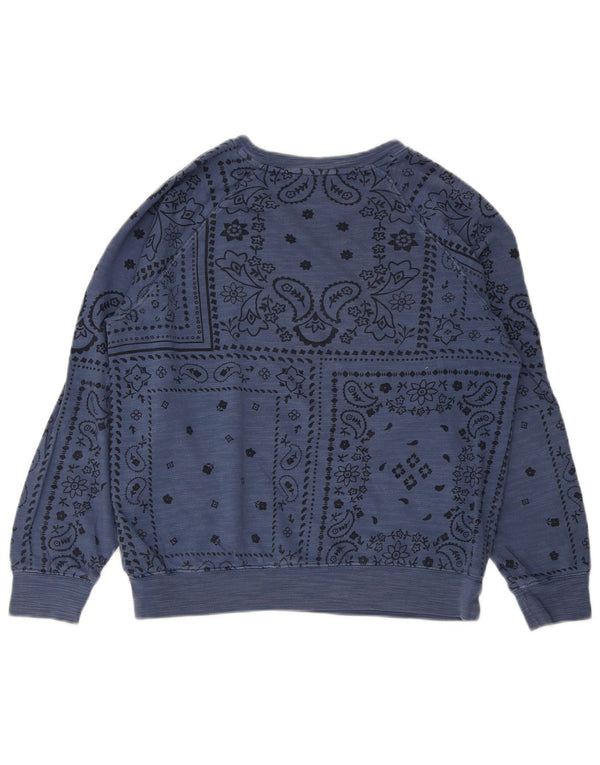 Felpa oversize da donna Marks & Spencer UK 10 Small Blue Paisley