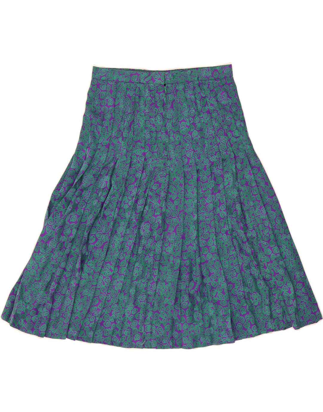 VINTAGE Womens Abstract Pattern Knife Pleated Skirt W30 Medium Blue Vintage Vintage and Second-Hand Vintage from Messina Hembry 
