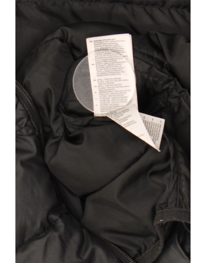 Giacca imbottita con cappuccio ADIDAS per ragazzi 9-10 anni in poliestere nero