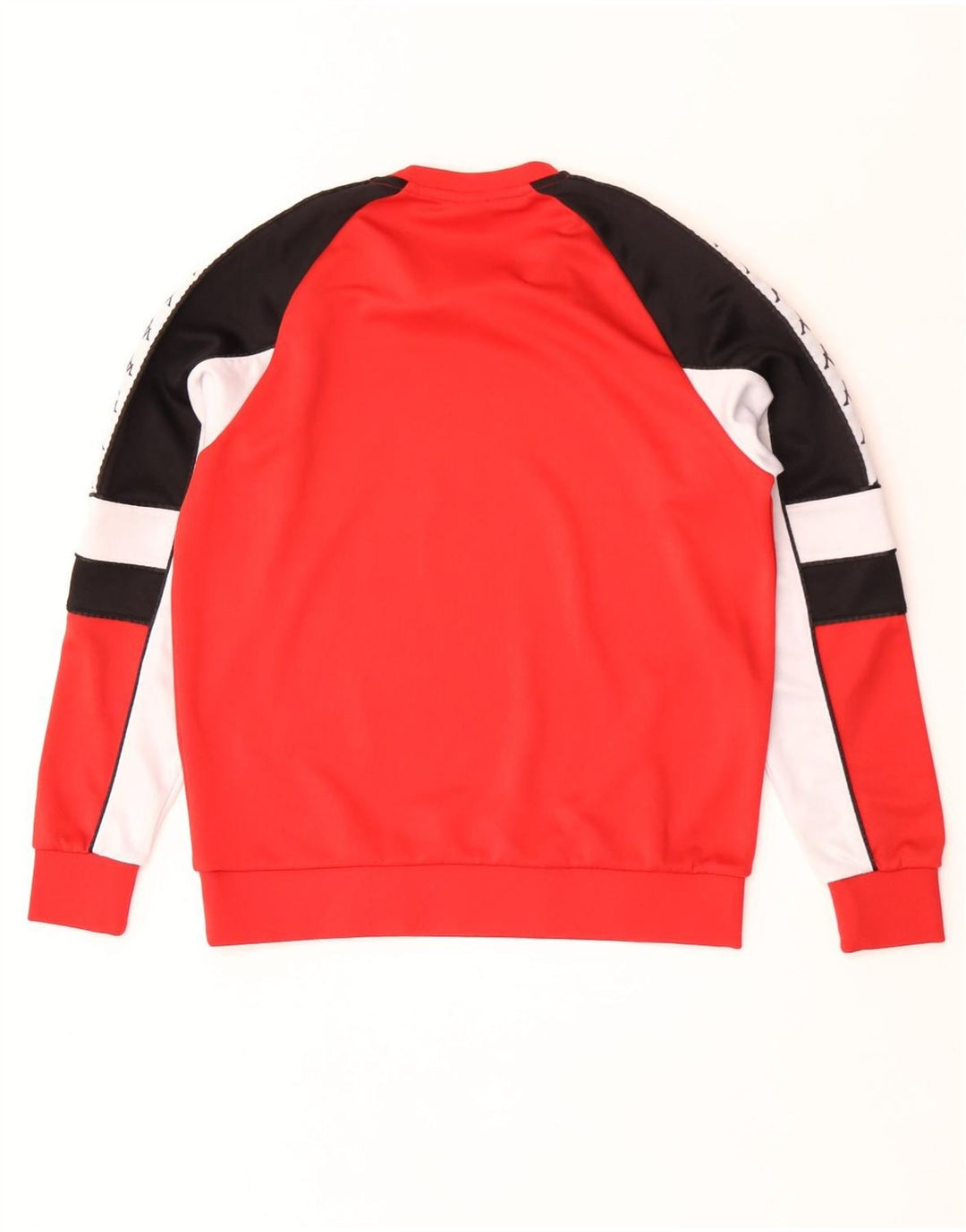 Felpa grafica da uomo Kappa, maglione, colore rosso medio, in poliestere color block