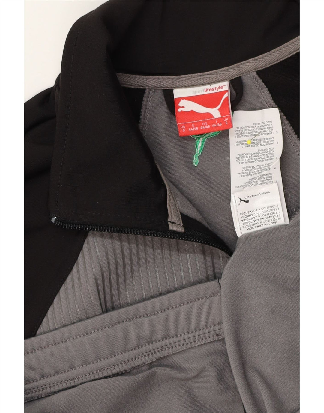 Giacca da ginnastica da uomo con vestibilità ampia grafica Puma Small Grey Colourblock