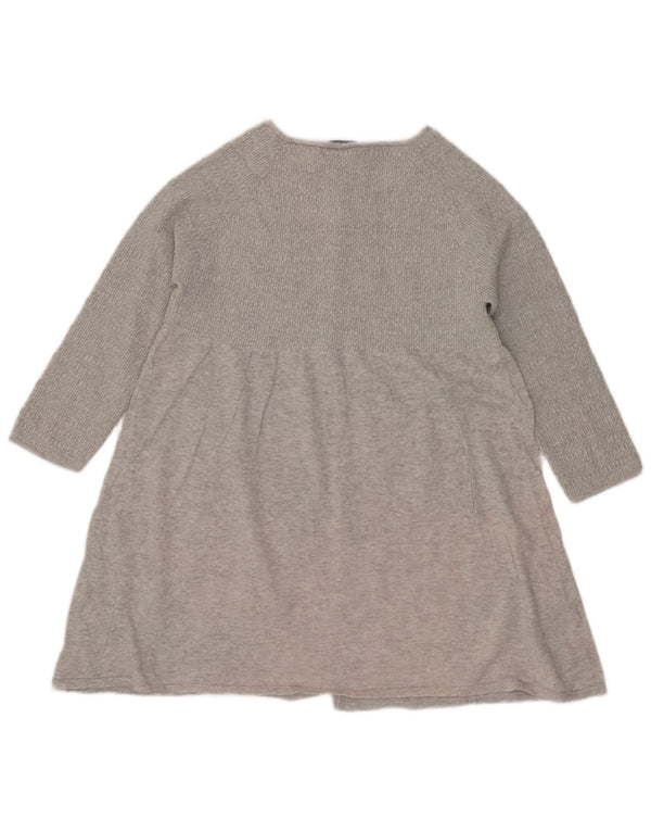 Abito maglione a maniche lunghe da donna Zara UK 14 grande grigio screziato