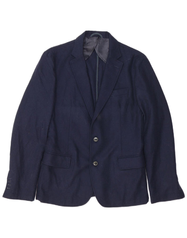 Giacca Blazer da Uomo a 2 Bottoni Trussardi Jeans IT 48 Blu Navy Medio