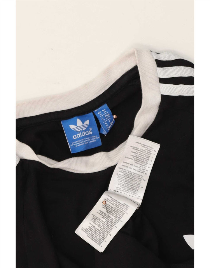 T-shirt Adidas da uomo Top media in cotone nero