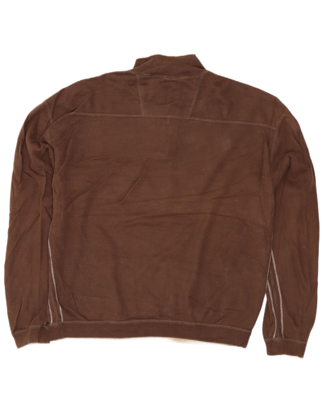 Felpa da uomo con zip e collo Izod XL marrone