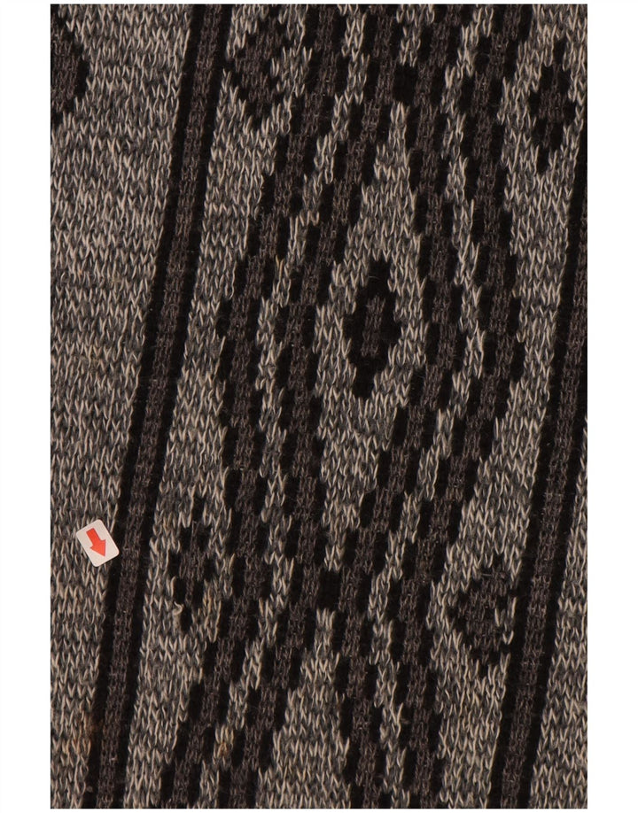 ANGELO LITRICO Maglione Girocollo Uomo IT 52/54 Large Grigio Geometrico