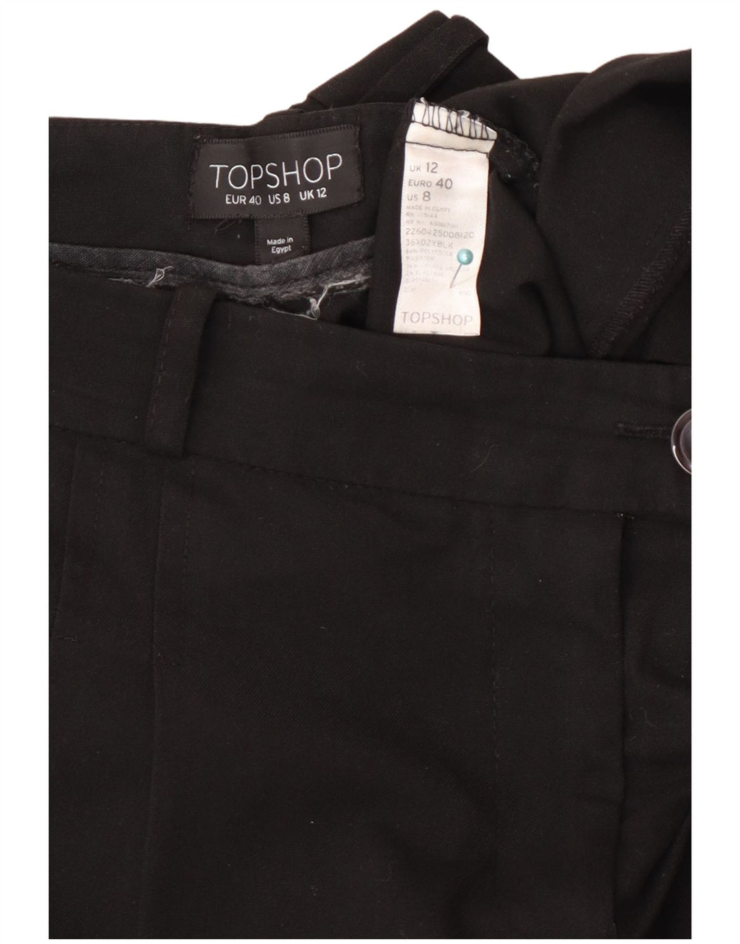 Pantaloni corti affusolati da donna Zara EU 40 medi W30 L25 poliestere nero