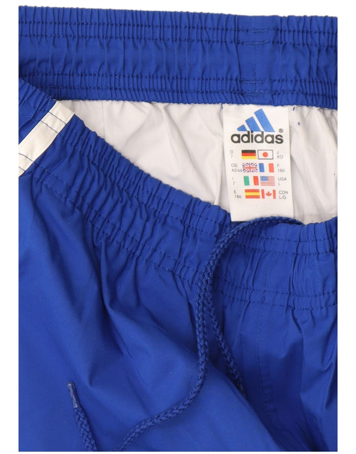 Pantaloni da tuta da uomo Adidas UK 42/44 Large Blu Poliestere