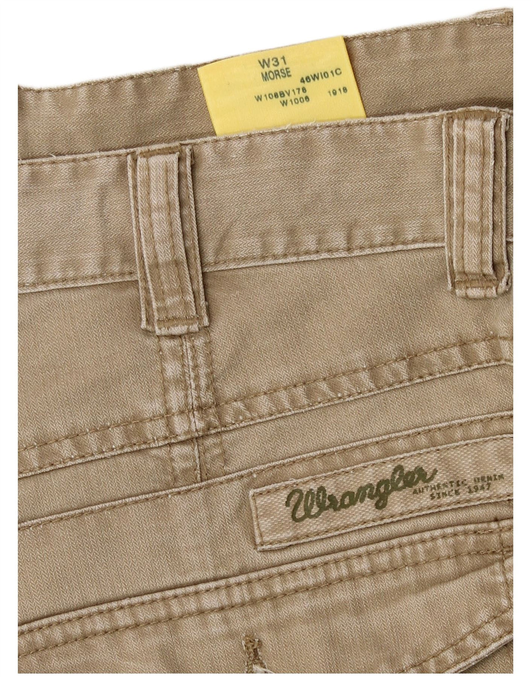 Pantaloncini chino Morse da uomo Wrangler W31 cotone beige medio