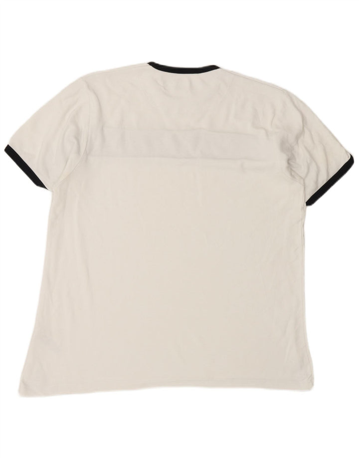 T-shirt da uomo French Connection Top in cotone color block bianco medio