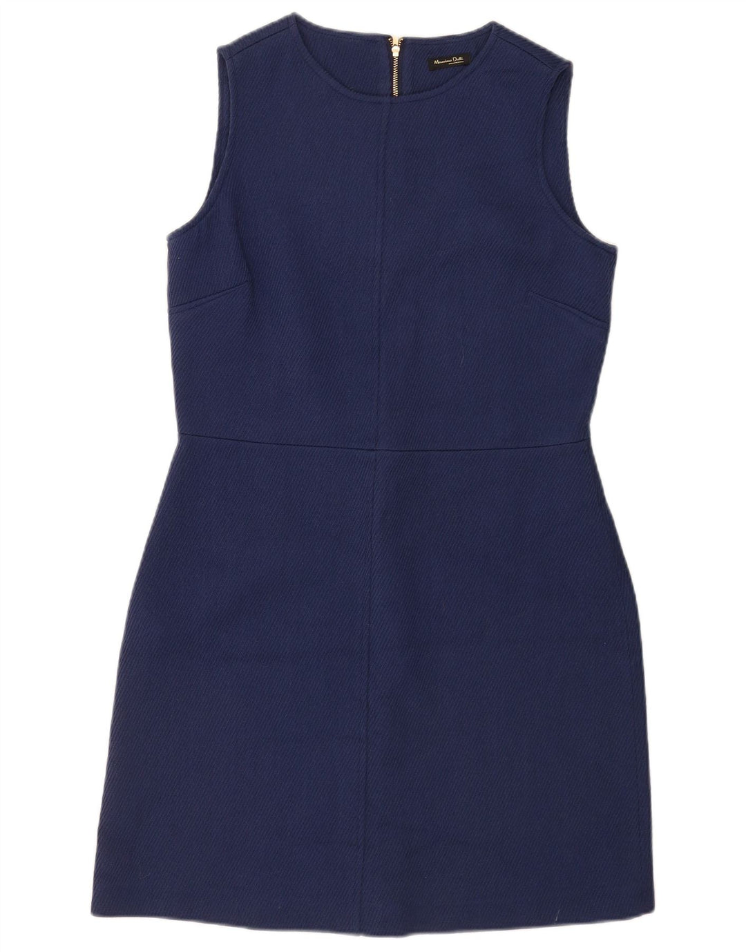 Abito tubino senza maniche da donna Massimo Dutti EU 42 Large in lana blu navy