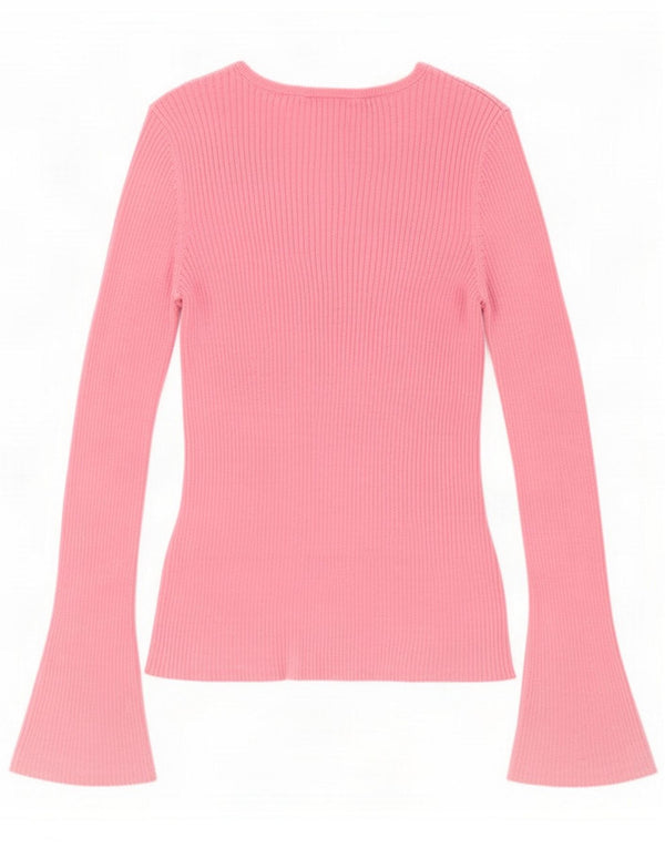 Topshop Camicetta da donna Top UK 10 Small Pink Cotton