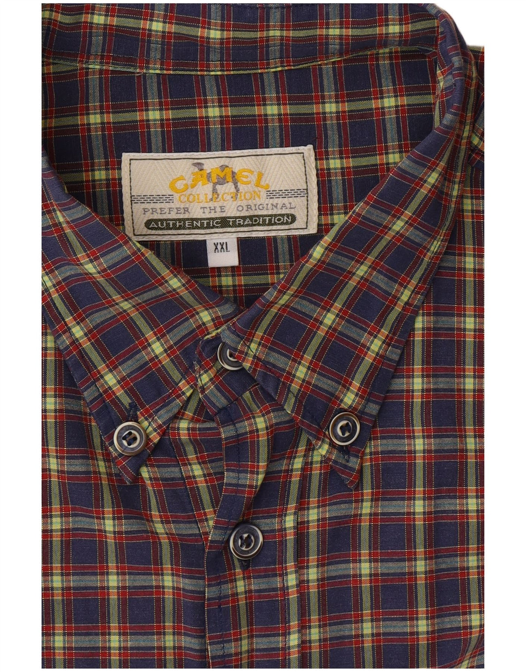 CAMEL ACTIVE Camicia da uomo 2XL Blu navy a quadri