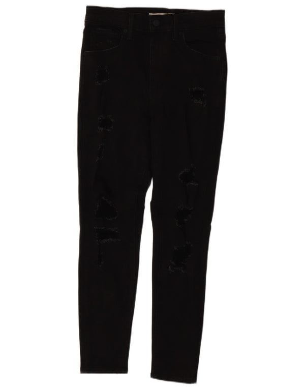 LEVI'S Jeans super skinny da donna con altezza del miglio W29 L27 cotone nero