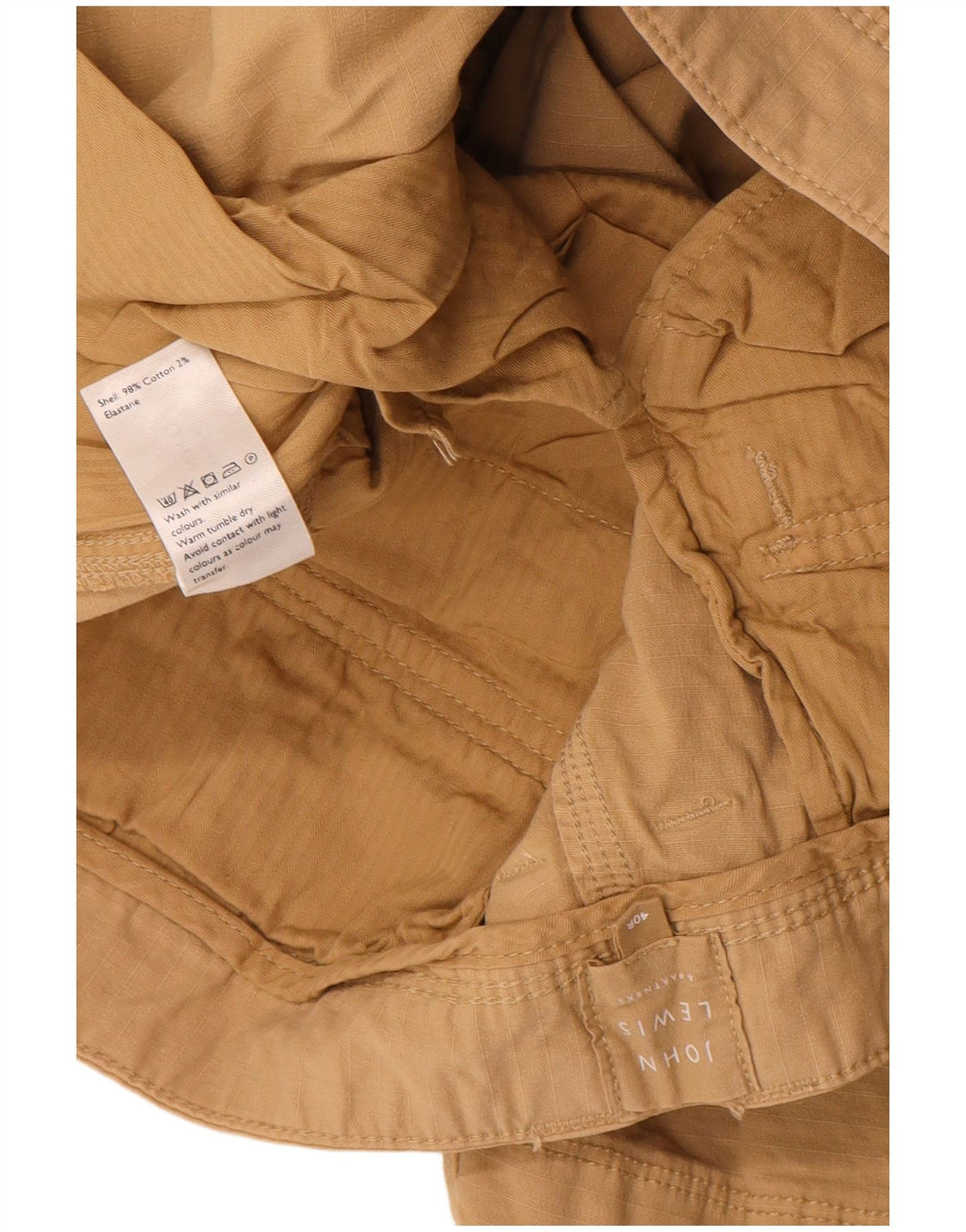 Pantaloncini cargo da uomo John Lewis W40 XL in cotone beige