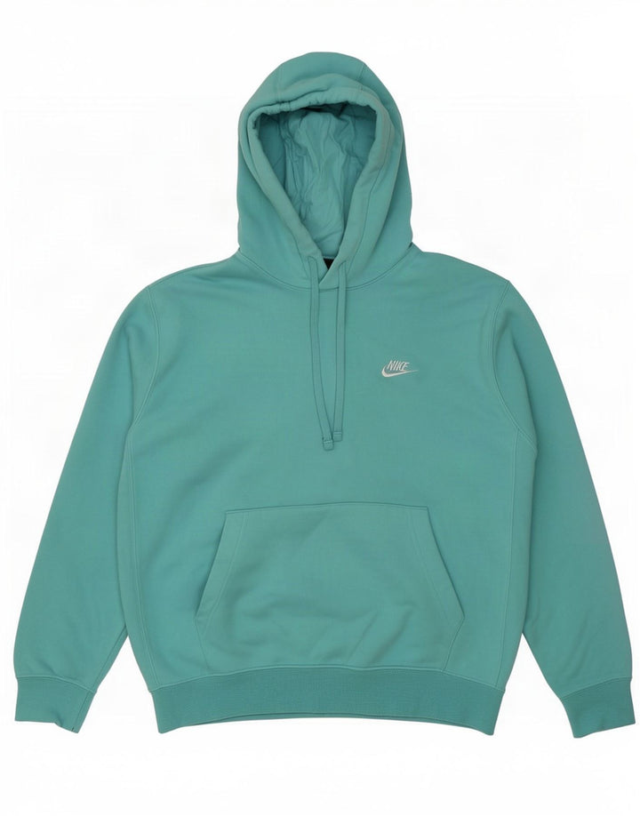 Felpa con cappuccio da uomo Nike in cotone blu medio