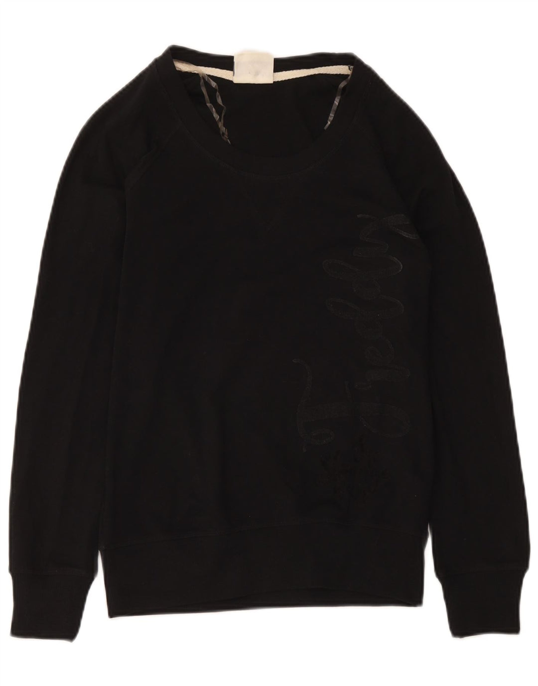 Felpa grafica da donna Freddy Jumper UK 12 Medium Black Cotton