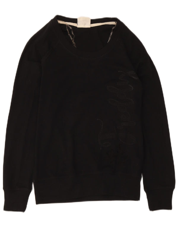 Felpa grafica da donna Freddy Jumper UK 12 Medium Black Cotton