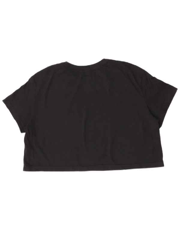 T-shirt grafica oversize corta Nike da donna UK 18 XL cotone nero