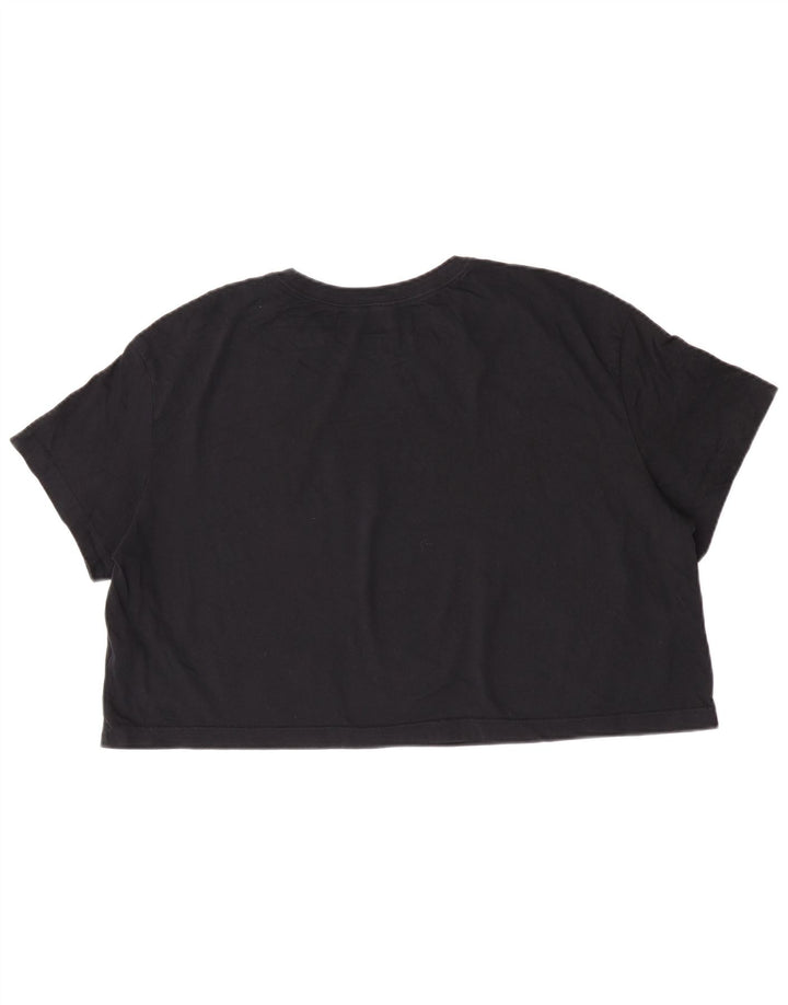 T-shirt grafica oversize corta Nike da donna UK 18 XL cotone nero