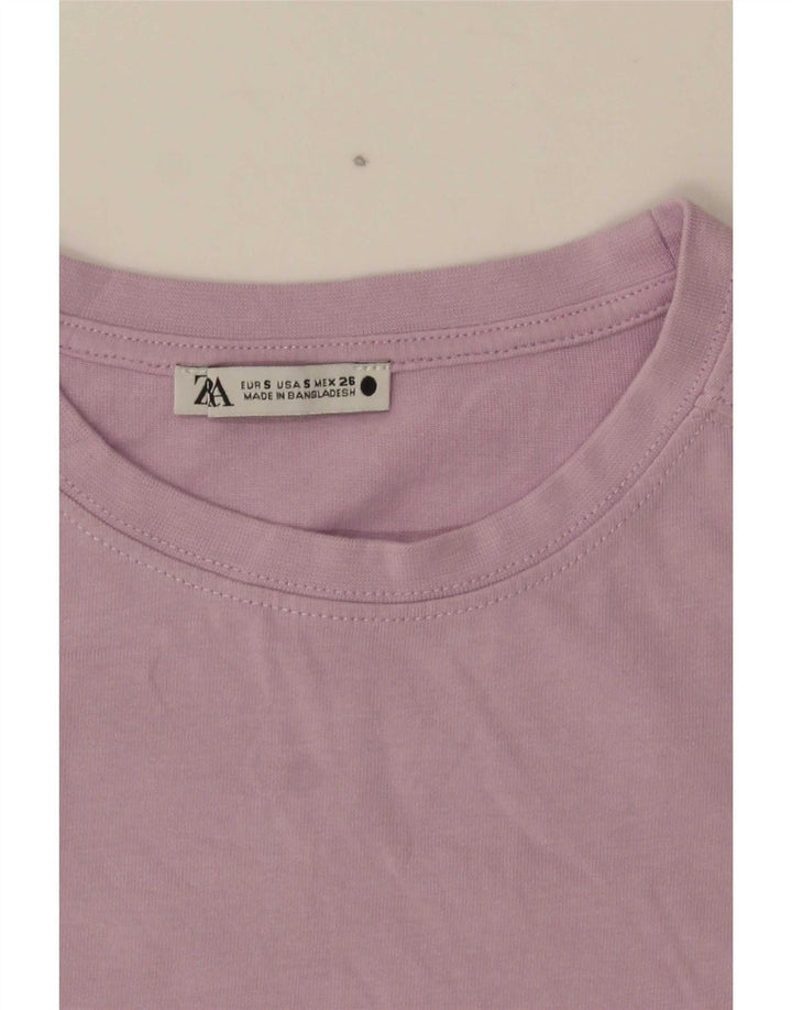 T-shirt Zara da donna Top UK 10 piccola viola