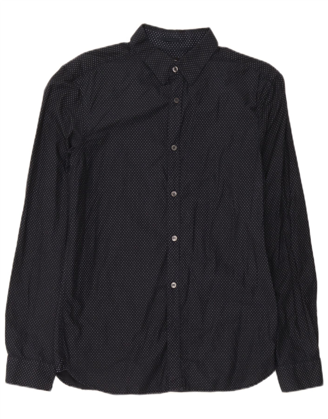 Camicia da uomo French Connection in cotone maculato medio blu navy
