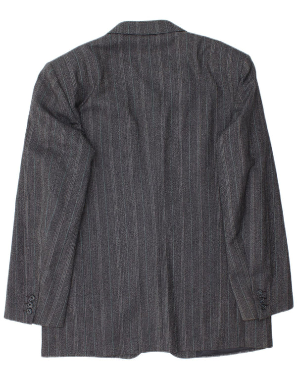 Giacca blazer da uomo a 2 bottoni Valentino IT 46 piccola a righe blu navy
