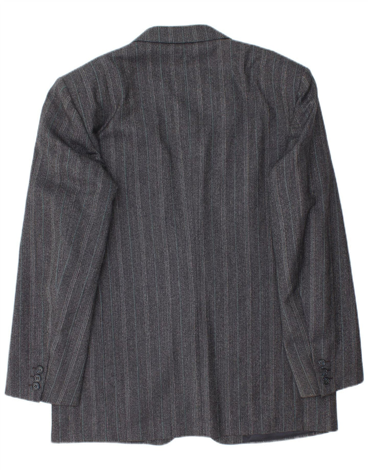 Giacca blazer da uomo a 2 bottoni Valentino IT 46 piccola a righe blu navy