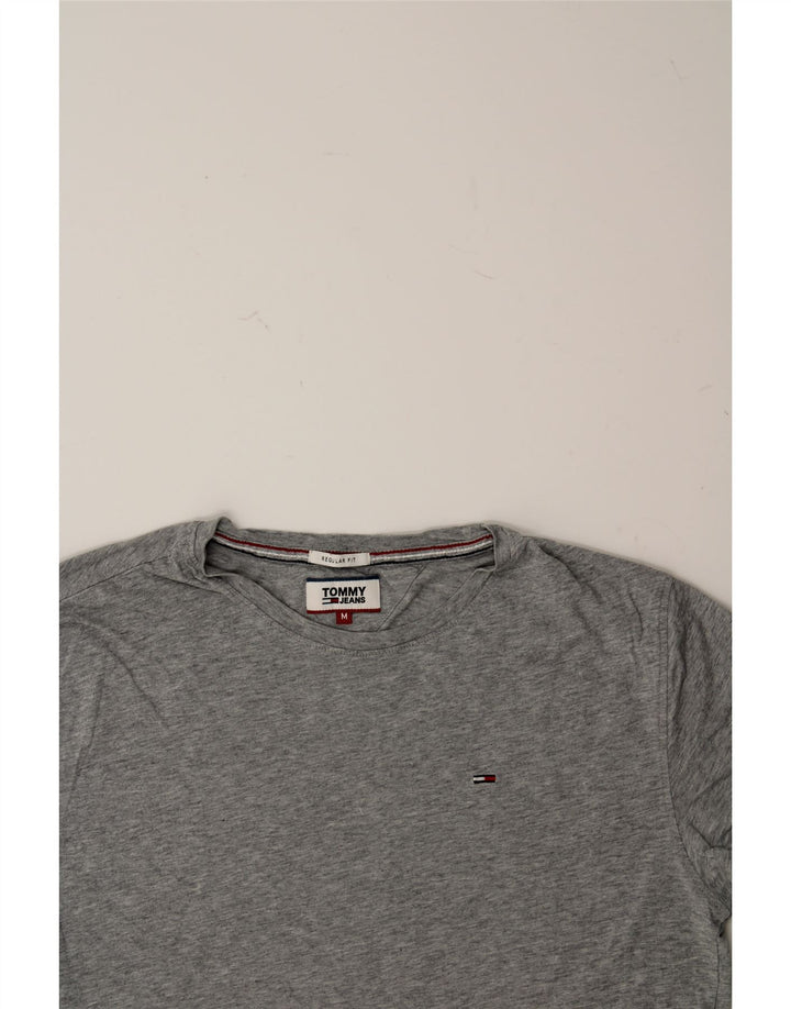 TOMMY HILFIGER Mens Regular Fit T-Shirt Top Medium Grey Cotton Vintage Tommy Hilfiger and Second-Hand Tommy Hilfiger from Messina Hembry 