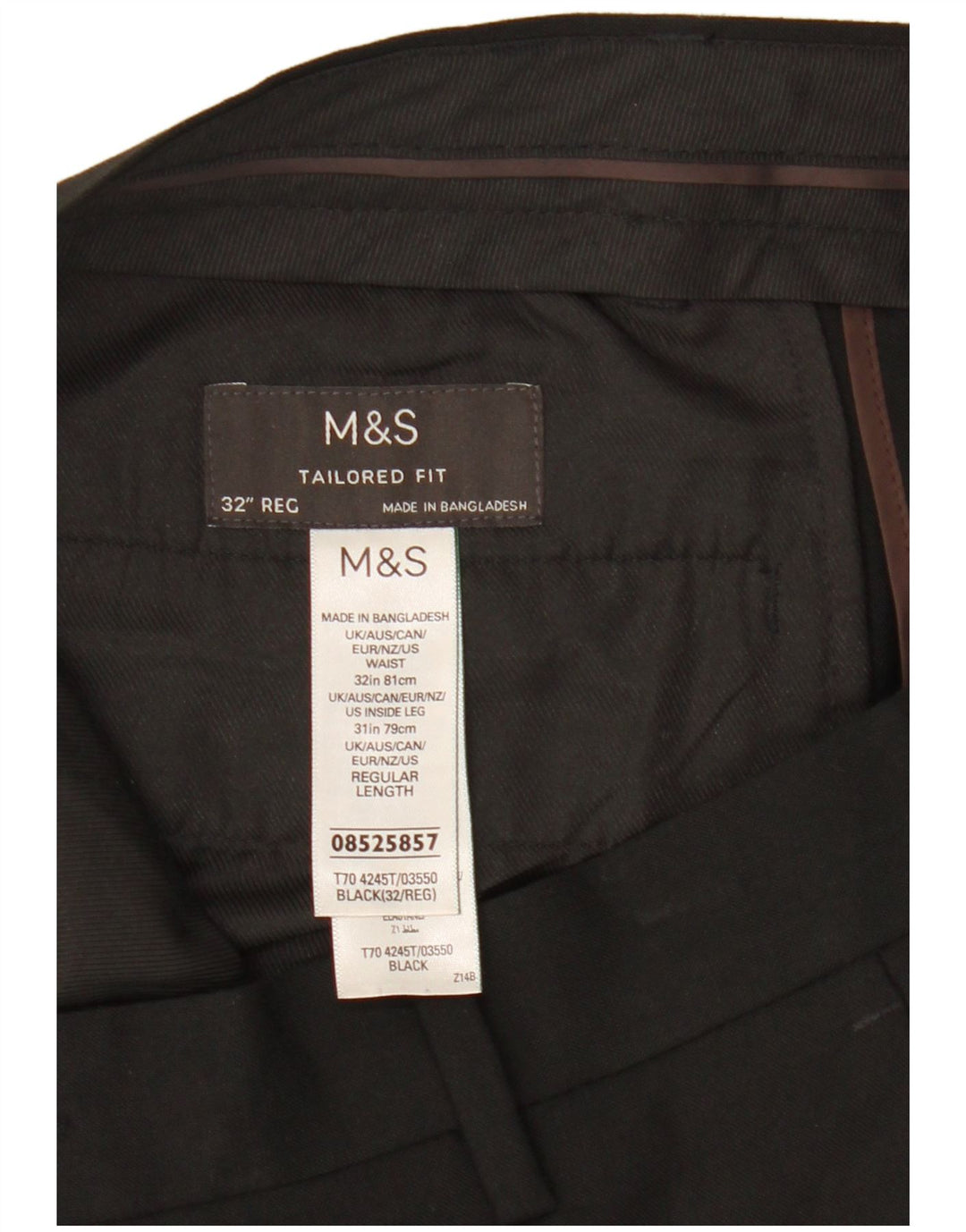 Pantaloni chino slim su misura da donna Marks & Spencer W32 L30 neri