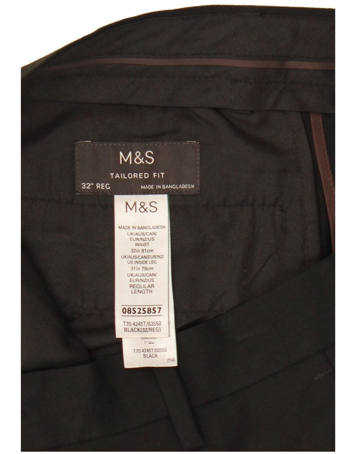 Pantaloni chino slim su misura da donna Marks & Spencer W32 L30 neri