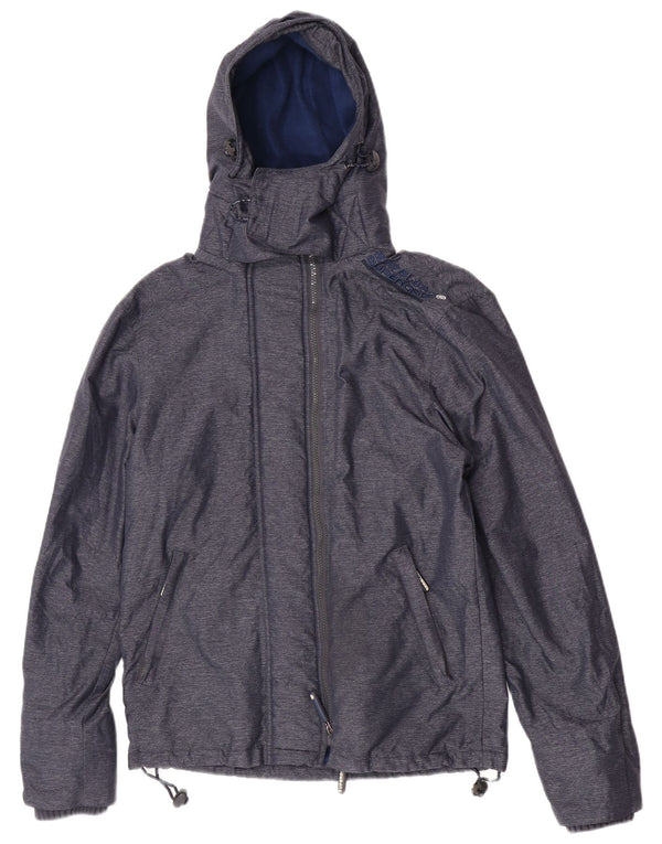 Giacca a vento con cappuccio da uomo Superdry Windcheater UK 36 Small Blu Navy