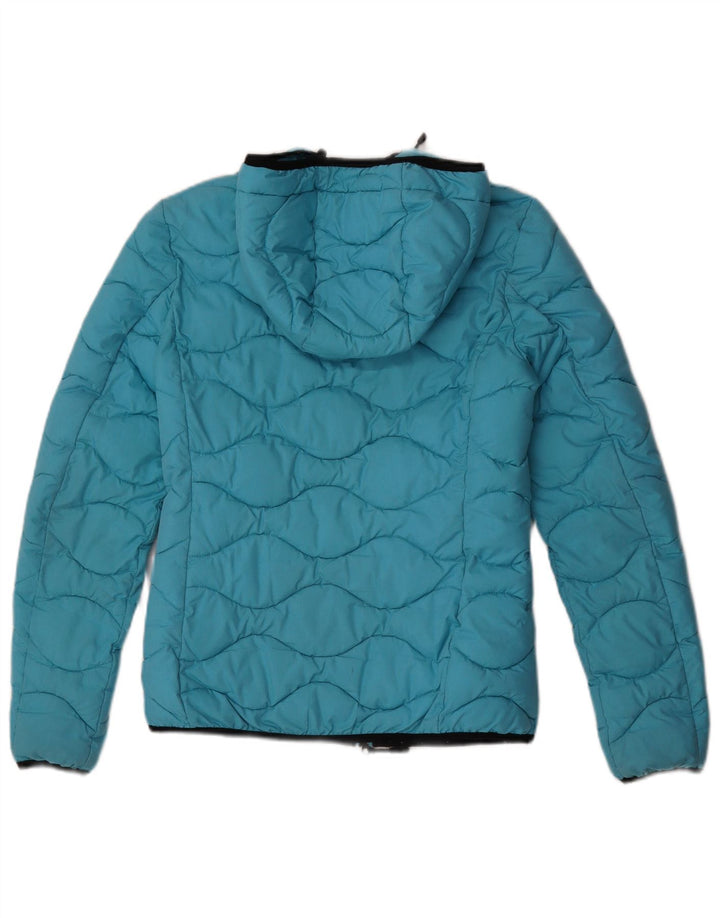 Giacca imbottita con cappuccio da donna Superdry UK 8 Small Blu Poliestere