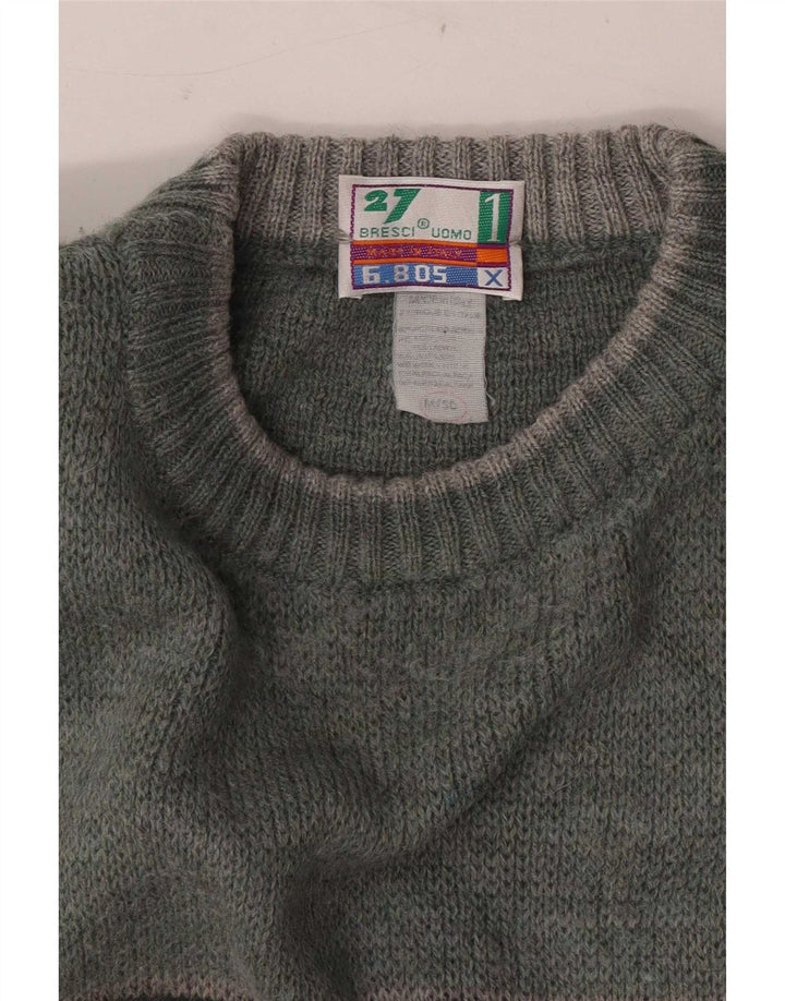 Maglione maglione girocollo da uomo Bresci verde medio Fair Isle